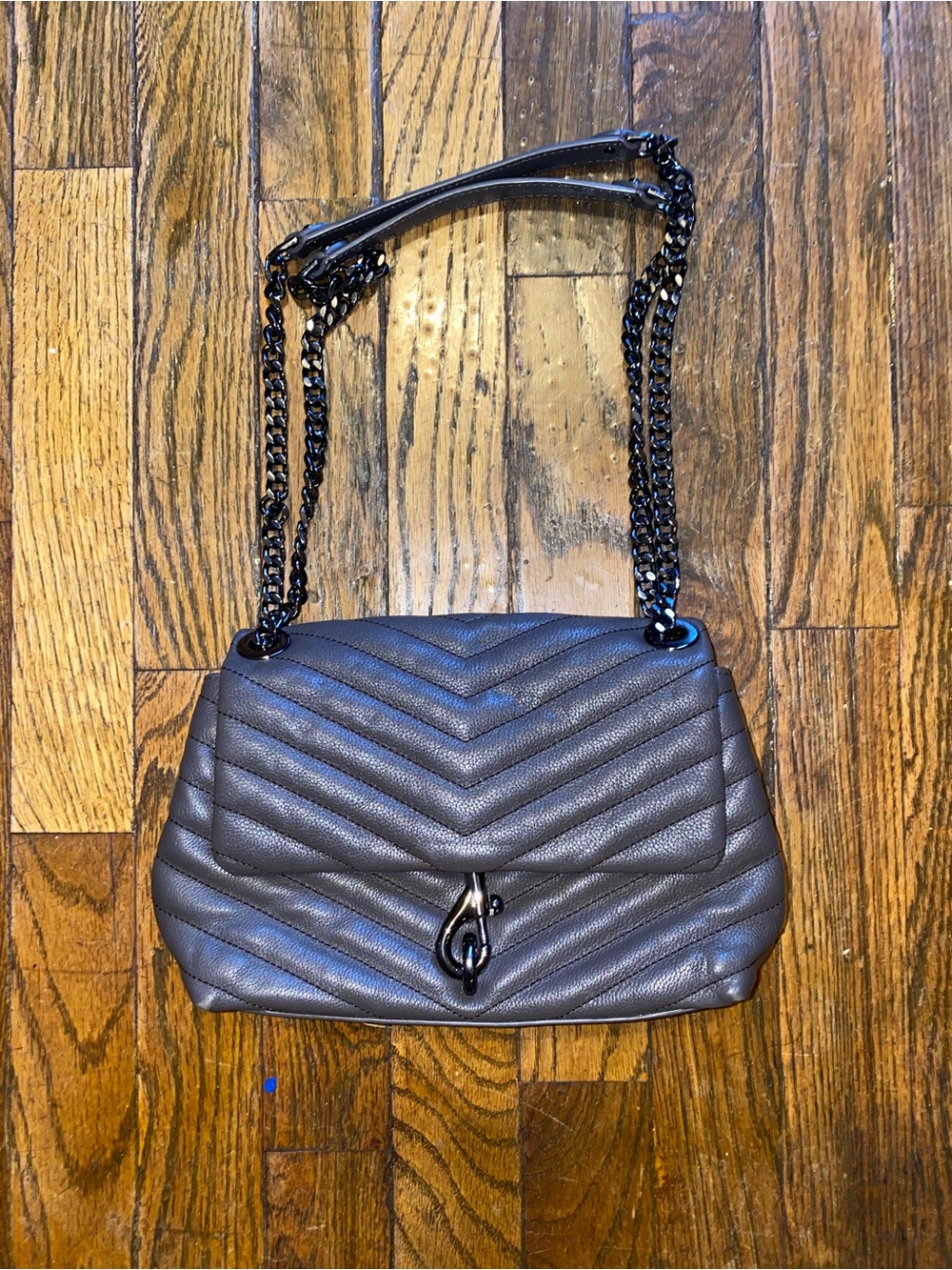 Rebecca Minkoff Quilted Chevron Shoulder Bag - Charcoal